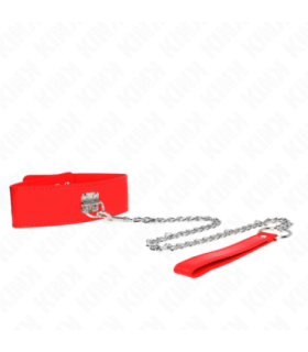 KINK - COLLAR CON CORREA 65 CM ANCHO ROJO AJUSTABLE 33.5-41 CM X 5 CM