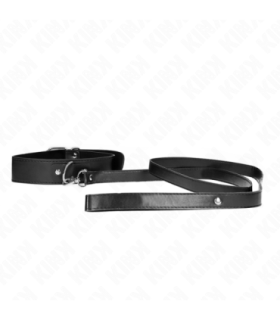 KINK - COLLAR CON CORREA 116 CM FINO NEGRO AJUSTABLE 32-50 CM X 8 CM