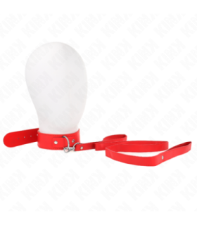 KINK - COLLAR CON CORREA 116 CM FINO ROJO AJUSTABLE 32-50 CM X 8 CM