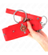 KINK - COLLAR CON CORREA 65 CM CUELLO DE DIAMANTES ROJO AJUSTABLE 35-51 CM X 7 CM