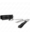 KINK - COLLAR CON CORREA 65 CM CON TACHUELAS PLATEADAS MODELO 1 AJUSTABLE 36-43 CM X 5 CM