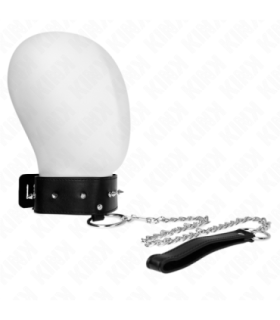 KINK - COLLAR CON CORREA 65 CM CON TACHUELAS PLATEADAS MODELO 2 AJUSTABLE 36-43 CM X 5 CM