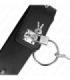 KINK - COLLAR CON CORREA 65 CM CON TACHUELAS PLATEADAS MODELO 2 AJUSTABLE 36-43 CM X 5 CM