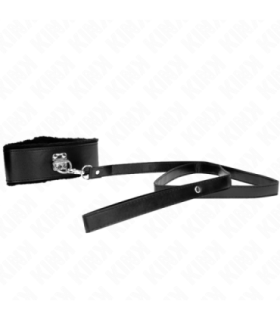 KINK - COLLAR CON CORREA 116 CM CON TACHUELAS PLATEADAS MODELO 4 NEGRO AJUSTABLE 40-48 CM X 6 CM