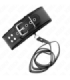 KINK - COLLAR CON CORREA 116 CM CON TACHUELAS PLATEADAS MODELO 4 NEGRO AJUSTABLE 40-48 CM X 6 CM