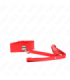 KINK - COLLAR CON CORREA 116 CM CON TACHUELAS PLATEADAS MODELO 4 ROJO AJUSTABLE 40-48 CM X 6 CM
