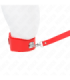 KINK - COLLAR CON CORREA 116 CM CON TACHUELAS PLATEADAS MODELO 4 ROJO AJUSTABLE 40-48 CM X 6 CM