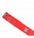 KINK - COLLAR CON CORREA 116 CM CON TACHUELAS PLATEADAS MODELO 4 ROJO AJUSTABLE 40-48 CM X 6 CM