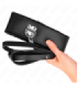 KINK - COLLAR CON CORREA 116 CM DE PIEL NEGRO AJUSTABLE 40-48 CM X 6 CM