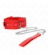 KINK - COLLAR CON CORREA 65 CM CON RESTRICCIONES ROJO AJUSTABLE 36-42 CM X 5.5 CM