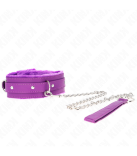 KINK - COLLAR CON CORREA 65 CM CON RESTRICCIONES MORADO AJUSTABLE 36-42 CM X 5.5 CM