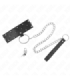 KINK - COLLAR CON CORREA 65 CM CON TACHUELAS PLATEADAS MODELO 5 AJUSTABLE 36-43 CM X 5 CM