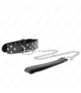 KINK - COLLAR CON CORREA 65 CM REMACHE ANILLA NEGRO AJUSTABLE 36-50 CM X 3.8 CM