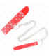 KINK - COLLAR CON CORREA 65 CM REMACHE ANILLA ROJO AJUSTABLE 36-50 CM X 3.8 CM