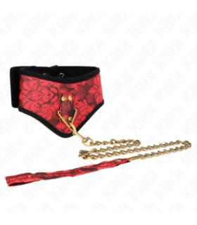 KINK - COLLAR CON CORREA DE ENCAJE 75 CM MODELO SCANDAL 44 X 10 CM