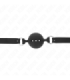 KINK - MORDAZA 55 x 2 CM DE BOLA 4.5 CM DE SILICONA COMPLETA TALLA M NEGRO AJUSTABLE 35-51 CM