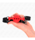 KINK - MORDAZA 55 x 2 CM DE BOLA 4 CM DE SILICONA COMPLETA TALLA S ROJO AJUSTABLE 35-51 CM
