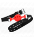KINK - MORDAZA 55 x 2 CM DE BOLA 4 CM DE SILICONA COMPLETA TALLA S ROJO AJUSTABLE 35-51 CM