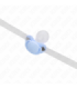 KINK - MORDAZA FORMA CHUPETE 5.5 x 4 CM CELESTE AJUSTABLE 43-60 CM