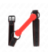 KINK - MORDAZA FORMA DE HUESO CON CORREA POLIPIEL ROJO AJUSTABLE 41-57 CM