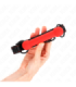 KINK - MORDAZA FORMA DE HUESO CON CORREA POLIPIEL ROJO AJUSTABLE 41-57 CM