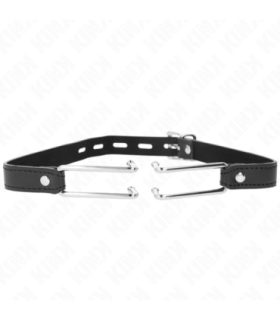 KINK - MORDAZA GANCHO DE METAL 11.5 CM CON CORREA DE POLIPIEL AJUSTABLE 39-58 CM X 2 CM