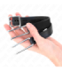 KINK - MORDAZA GANCHO DE METAL 11.5 CM CON CORREA DE POLIPIEL AJUSTABLE 39-58 CM X 2 CM