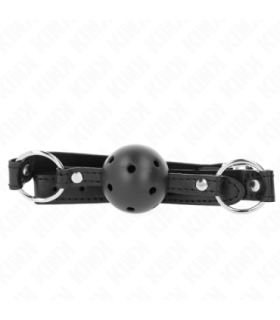 KINK - MORDAZA DE BOLA 4.5 CM NEGRA DURA HUECA MODELO 1 63.5 X 2 CM