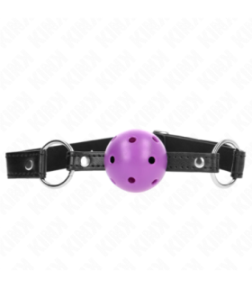 KINK - MORDAZA DE BOLA 4.5 CM MORADO DURA HUECA 63.5 X 2 CM