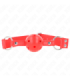 KINK - MORDAZA DE BOLA 4.5 CM DURA HUECA ROJO COMPLETA 62 x 2 CM