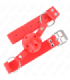 KINK - MORDAZA DE BOLA 4.5 CM DURA HUECA ROJO COMPLETA 62 x 2 CM