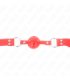 KINK - MORDAZA DE BOLA 4.5 CM DURA HUECA ROJO COMPLETA 62 x 2 CM