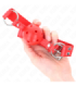 KINK - MORDAZA DE BOLA 4.5 CM DURA HUECA ROJO COMPLETA 62 x 2 CM