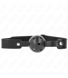 KINK - MORDAZA DE BOLA 4.5 CM TRANSPIRABLE NEGRO 65 x 2.5 CM
