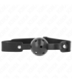 KINK - MORDAZA DE BOLA 4.5 CM TRANSPIRABLE NEGRO 65 x 2.5 CM