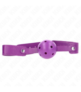 KINK - MORDAZA DE BOLA 4.5 CM TRANSPIRABLE MORADO 65 x 2.5 CM