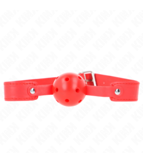 KINK - MORDAZA DE BOLA 4.5 CM TRANSPIRABLE ROJO 65 x 2.5 CM