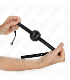 KINK - MORDAZA DE BOLA 4.5 CM TRANSPIRABLE SIMPLICITY NEGRO 62 x 1.5 CM