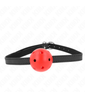 KINK - MORDAZA DE BOLA 4.5 CM TRANSPIRABLE SIMPLICITY ROJO 62 x 1.5 CM