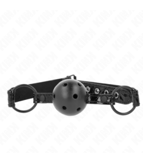 KINK - MORDAZA DE BOLA 4.5 CM CON PATRÓN DE DIAMANTE MODELO 3 64.5 CM AJUSTABLE 42- 60 CM