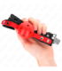 KINK - MORDAZA DE BOLA 4 CM DURA HUECA ROJO CORREA NEGRA 60 x 2 CM AJUSTABLE 37-52 CM