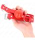 KINK - MORDAZA DE BOLA 4 CM TPE CON CANDADO ROJO 60 x 2 CM