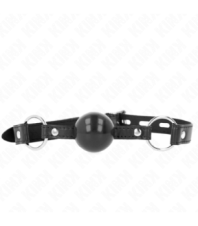 KINK - MORDAZA DE BOLA 4 CM TPE NEGRO 60 x 2 CM