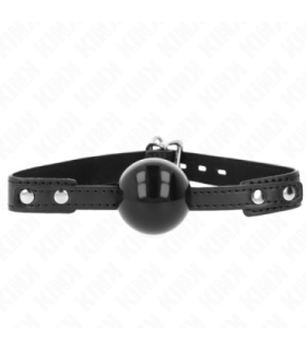 KINK - MORDAZA DE BOLA 4 CM SUAVE DE TPE MODELO 3 60 x 2 CM AJUSTABLE 37-52 CM