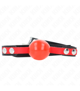 KINK - MORDAZA DE BOLA 4 CM SUAVE DE TPE MODELO 4 60 x 2 CM AJUSTABLE 37-52 CM