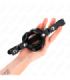 KINK - MORDAZA LABIAL 8 CM CON CORREA DE POLIPIEL NEGRO 63 x 2 CM AJUSTABLE 39-58 CM