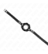 KINK - MORDAZA LABIAL 8 CM CON CORREA DE POLIPIEL NEGRO 63 x 2 CM AJUSTABLE 39-58 CM