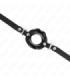 KINK - MORDAZA LABIAL 8 CM CON CORREA DE POLIPIEL NEGRO 63 x 2 CM AJUSTABLE 39-58 CM
