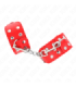 KINK - MUÑEQUERAS CON DOBLE LÍNEA DE TACHUELAS AJUSTABLE ROJO