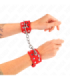 KINK - MUÑEQUERAS CON DOBLE LÍNEA DE TACHUELAS AJUSTABLE ROJO